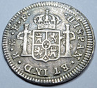1783 Vf-xf Mexico Silver 1 2 Reales Genuine 1700 s Spanish Colonial Pirate Coin
