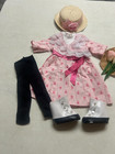 American Girl Samantha Doll Flower Picking Pink 6 Pc Dress Outfit W Hat