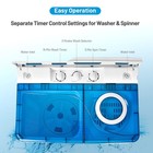 10021us-bl-fp Full-automatic Washing Machine Portable Compact  White blue