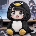 New Gugu-gaga Plush Doll 25cm Penguin Gugugaga Plush Hot Meme Peripheral