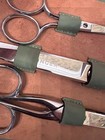Rare  Singer Vintage 1950 s Large Sewing Scissors Set In Blue Leather Case