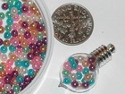 30pc Rainbow Miniature Tiny Faux Pearl Bubble Balls No Holes 3mm 
