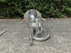 King 1121sp Silver-plated Mellophone  Case  Mouthpiece    Mouthpiece Adapter   