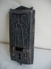 Vintage Pat 1909 Ornate Cast Iron Mailbox Antique Mail Box Mag Newspaper Spring
