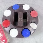 Vintage Hoyle Poker Chip Caddy Carousel Rotating Rack 200 Chips Red White Blue