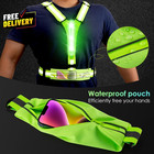 Led Reflective Light Up Safety Vest For Running Cycling Walking Night Gear   