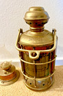 Vintage Starboard Ship Brass Oil Lamp Nautical Maritime Boat Lantern Lt Green