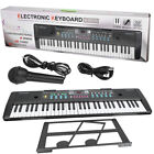 61 Keys Electronic Piano Portable Digital Music Keyboard W  Microphone Kids Toy