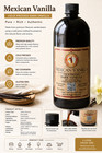 Pure Dark Mexican Vanilla Extract Gluten-free Vanilla  1 Liter