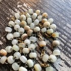 Vintage Catholic Religious 13 5    White Rosary Beads  Petite Strand  Nice Looking