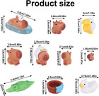 10pcs Mini Resin Capybara  Miniature Capybara Figures Figurines Tiny Capybara Fi