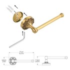 Vintage Brass Toilet Paper Holder - Wall Mount Bathroom Tissue Roll  Antique Gol