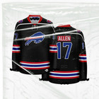 Buffa bills Black Crossover Hockey Jersey - Allen