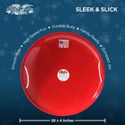 Flexible Flyer Steel Saucer 26  Metal Winter Snow Sled For Kids And Adults  Red