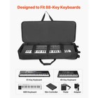 Uimoso 61-key Keyboard Bag With Wheels  Padded Case  Handle   Storage Pockets