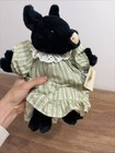 Frederick Warne Black Pig Plush With Dress Stuffed Animal Toy Eden 10 