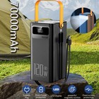 120w 70000mah Power Bank Fast Charging Battery Pack For Iphone  Android  Laptop