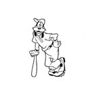 Goofy Baseball Player Vinyl Sticker Decal For Macbook Laptop Car Wimdow Wall