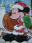 Unused Vintage Greeting Card Disney Christmas Santa Mickey Mouse W  Pack