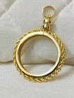 925 Sterling Silver Round Bezel Pendant Coin Connector Jewelry Making