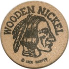 1955 Sparks  Nevada Nv 50th Anniversary Indian Head Wooden Nickel Token 0965