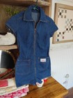 70 s Rare Vintage Levi Strauss Jeans Denim Hot Pants Playsuit Shorts Romper Xs s