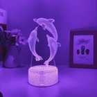 Dolphin 3d Night Light Usb Led Atmosphere Lamp Decorative Gift For Kids   Friend
