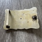 Early Vintage Ricardo Belt Buckle   Hand-carved  Silver Nickel   Brass