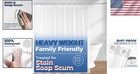 Modern Clear Shower Curtain Liner 72 x72  With Weighted Hem  3 Pack  Waterproof