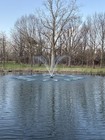 Floating Pond Fountain - 10 000 Gph - 1hp- 125ft Power Cord-  Aerator- Light Kit