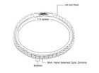 14k White Gold Plated 4mm Round Cut Cz Tennis Chain Bracelet 7 5 Inch All Colors