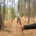Custom Handmade Forged Carbon Steel Hunting Viking Spear W leather Sheath