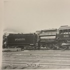 Vintage Philadelphia   Reading Railroad Locomotive 332 Steam Train Photo Velox