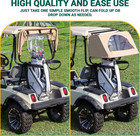 Drive Up Golf Cart Beige Rear Bag Rain Cover Kit For Club Car ezgo yamaha 2 Seat