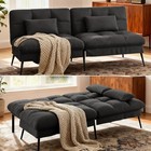 New Comhoma Convertible Futon Sofa Bed  72  fabric Futons Couch With Adjustable