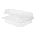 Karat 8  x8   Pet Plastic Hinged Containers - 250 Ct  Fp-hc88pet-1c