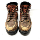 Vtg Red Wings Super Sole Leather Usa Work Ankle Boots Size 9 D 22008 Distressed