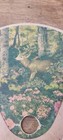 Vintage Advertising Fan Deer Flowers Forest Perdues Millinery Virginia 1930s