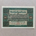          German 10 Mark Banknote Germany 1920 Post Wwi Ww1 Currency Berlin Money  h 