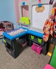 Step2 Great Creations Art Center Easel Desk Kid s Activity Table   Bench 