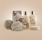Home Spa Honey   Almond Scent - Luxury Bath   Body Set Gift Set Handmade Basket