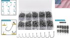 Rugged 500-piece Fishing Hook Set  10 Sizes  Carbon Steel For Fresh   Saltwater