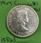 1964 Canada          Silver Dollar Au About Uncirculated Charlottetown Commemorative