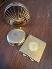 Estee Lauder Mini Compact Vintage Pressed Powder Used Unused Brass Shell Mirrors