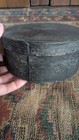 Antique Early Country Primitive Thick Wood Pantry Box Old Black Paint 6 75 