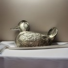 Vintage Pewter And Brass Duck Tape Dispenser Heavy Metal Mcm Retro Desk Decor