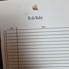 Vintage 1980s Apple Computer Rainbow Logo Notepad To Do Today Stationery 17pg