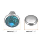 100pcs Crystal Rivets 6mm Rhinestone Rivets Rapid Stud Rivets  Lake Blue