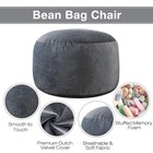 3 Ft Bean Bag Chair  Bean Bag Chairs For Adults    Memory Foam 3 Foot Dark Grey
