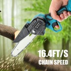 6  Electric Mini Chainsaw Cordless Handheld Saw 2 Battery   2 Chains For Makita